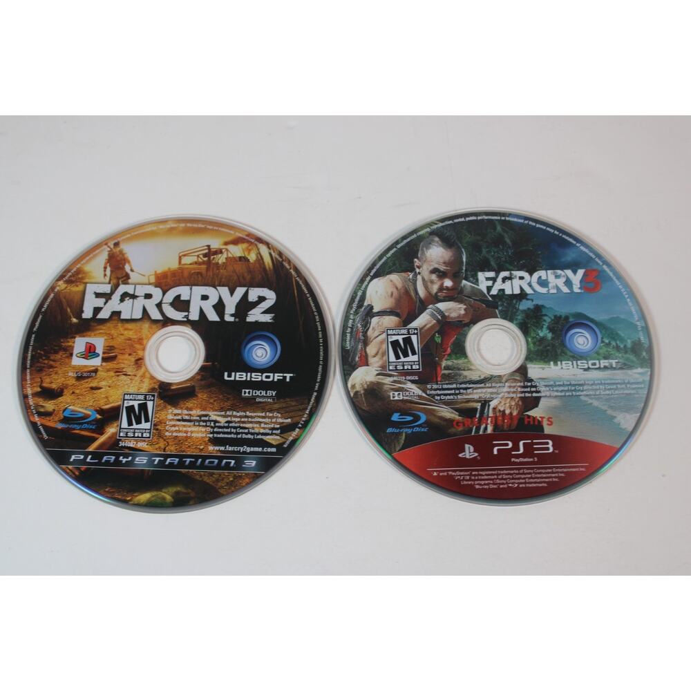 2 Game Lot: Far Cry 2 & Far Cry 3 (Sony PlayStation 3 2008 PS3) Discs Only
